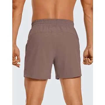 CRZ YOGA Men's Linerless Workout Shorts - 5'' Lightweight Quick Dry for Running Sports Athletic Gym ...