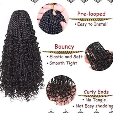 Beverlee 14 Inch Boho Box Braids - Lightweight Crochet Hair