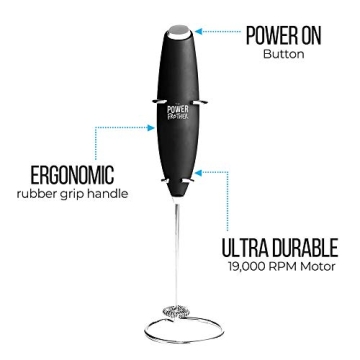 Durable Milk Frother - Electric Handheld Whisk for All Drinks