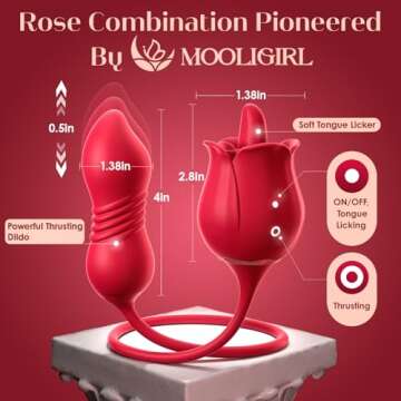 MOOLIGIRL 4-in-1 Rose Vibrator - Unleash Dual Pleasure