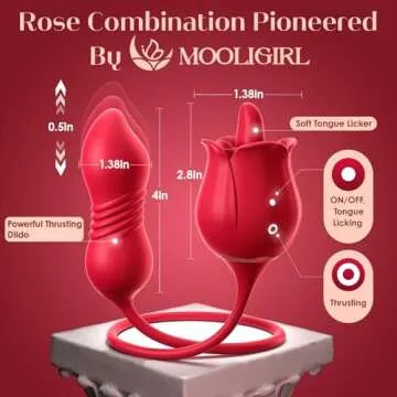 MOOLIGIRL 4-in-1 Rose Vibrator - Unleash Dual Pleasure