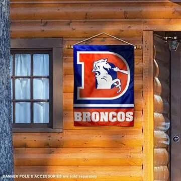 WinCraft Denver Broncos Throwback Vintage Two Sided House Flag