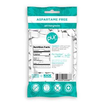 Pur Gum Wintergreen Mint: Refreshing Sugar-Free Chewing Gum (2 Pack)