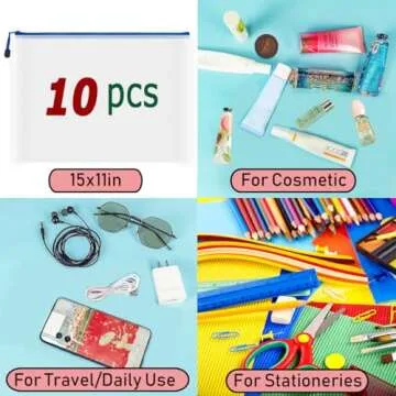 AUSTARK 10 Pcs Zipper File Bags - Organizers & Travel Bags