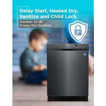 BLACK+DECKER 24" Built-In Dishwasher with 12 Place Settings