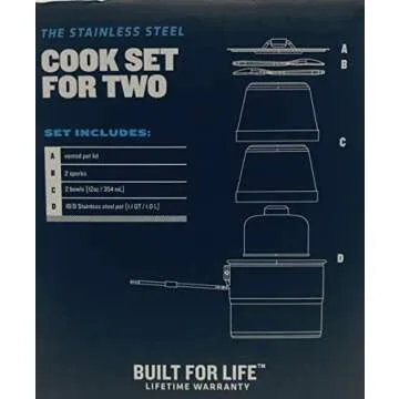 Stanley Cook Set for Two - Compact Stainless Steel Cooking Set