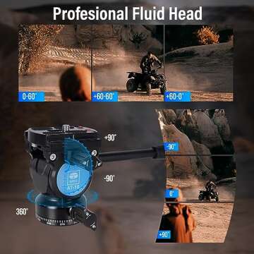 SIRUI Lightweight Carbon Fiber Tripod with Fluid Head