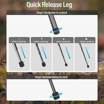 SIRUI Lightweight Carbon Fiber Tripod with Fluid Head