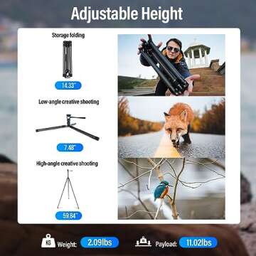 SIRUI Lightweight Carbon Fiber Tripod with Fluid Head