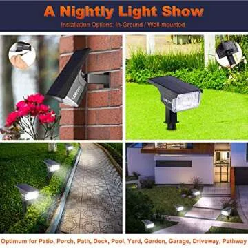 LEREKAM Solar Spot Lights Outdoor - Bright, Waterproof LED Lights
