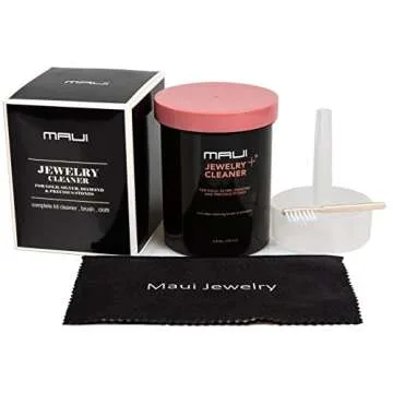 Maui Liquid Jewelry Cleaner Solution Complete kit with Cloth .. NOT Guaranteed to Work on All Jewelry. Only Works on 95% of specified Jewelry Below. Must Read Description