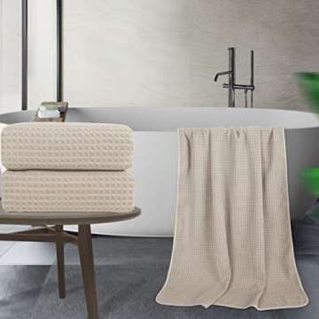 Oversize Microfiber Quick Dry Bath Towels Set of 2 60x30 in