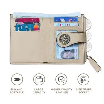Tipmile RFID Blocking Leather Wallet for Women