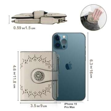 Tipmile RFID Blocking Leather Wallet for Women