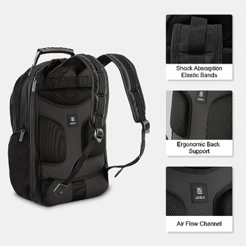 LEVEL8 Stylish Laptop Backpack for Professionals and Travelers