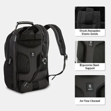 LEVEL8 Stylish Laptop Backpack for Professionals and Travelers