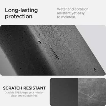 Spigen Center Console Non-Slip Armrest Cover Designed for New Tesla Model Y 2025 Refresh (Juniper) & Tesla Model 3 2025/2024 Refresh (Highland) with EZ Snap On Instant Install - Black