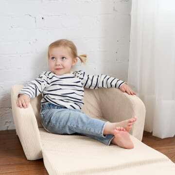 ZICOTO Sturdy Toddler Chair and Couch - The Perfect Kids Sofa for Girls and Boys - Ideal Fold Out So...