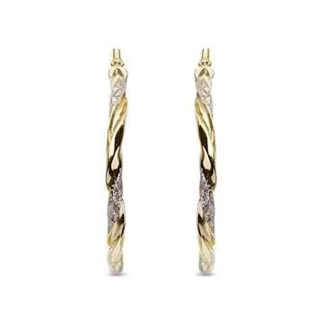 LeCalla Premium Sterling Silver Medium Hoop Earrings