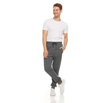 PURE CHAMP Mens 3 Pack Fleece Active Athletic Workout Jogger Sweatpants for Men with Zipper Pocket a...