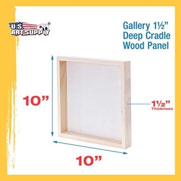 Premium Birch Wood Paint Pouring Panel Boards - 10" x 10"