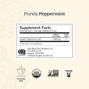 Yogi Tea - Purely Peppermint Tea (6 Pack) - Supports Healthy Digestion - Caffeine Free - 96 Organic Herbal Tea Bags