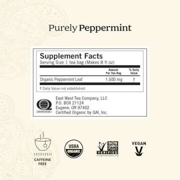 Yogi Tea - Purely Peppermint Tea (6 Pack) - Supports Healthy Digestion - Caffeine Free - 96 Organic Herbal Tea Bags