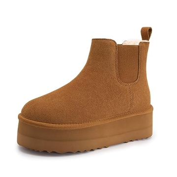 Athlefit Women's Winter Chelsea Boots - Warm, Stylish & Comfortable