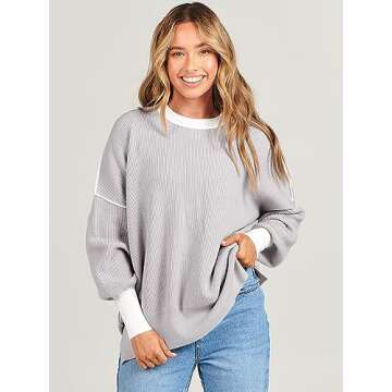 ANRABESS Women's Oversized Sweater - Stylish and Cozy for All Season