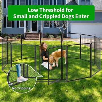Kfvigoho Heavy Duty Dog Playpen | 32 FT Expandable Pet Fence