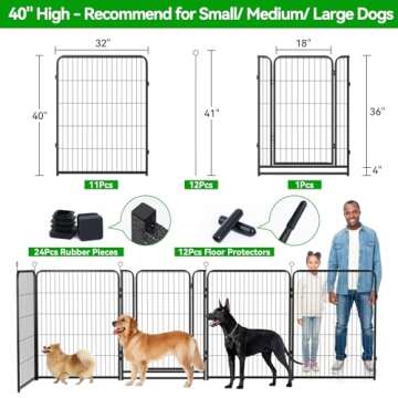 Kfvigoho Outdoor Dog Playpen - Expandable, Anti-Rust Solution