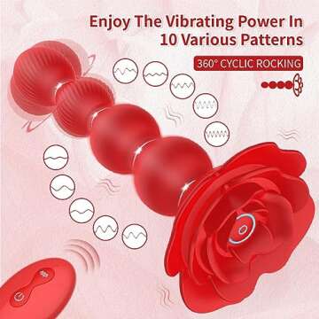 Anal Beads Anal Butt Plug,10 Rotate Twist and Vibrating Modes,Prostate Massager Graded Silicone Desi...