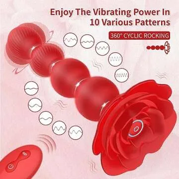 Anal Beads Anal Butt Plug,10 Rotate Twist and Vibrating Modes,Prostate Massager Graded Silicone Desi...