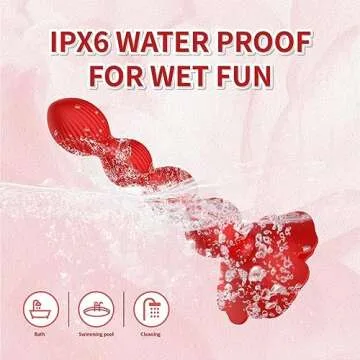 Anal Beads Anal Butt Plug,10 Rotate Twist and Vibrating Modes,Prostate Massager Graded Silicone Design Anal Vibrators for Men,Remote Control Rose Toy for Women,Adult Sex Toys for Couple (Red)