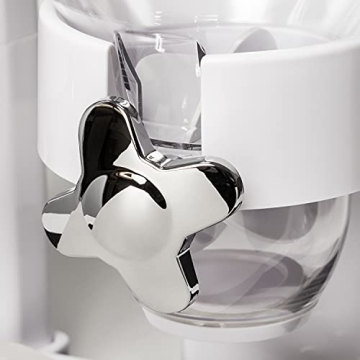 Zevro /GAT201C Indispensable Dry Food Dispenser, Dual Control, White/Chrome