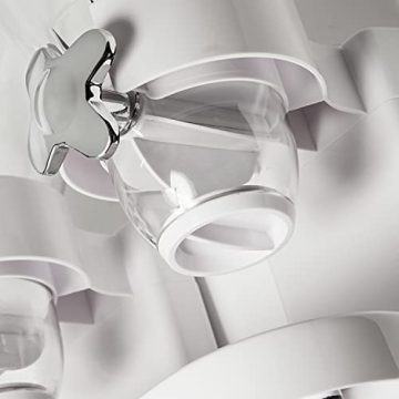 Zevro /GAT201C Indispensable Dry Food Dispenser, Dual Control, White/Chrome