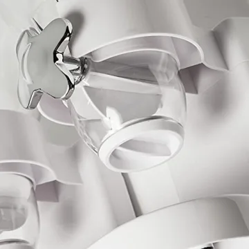 Zevro /GAT201C Indispensable Dry Food Dispenser, Dual Control, White/Chrome