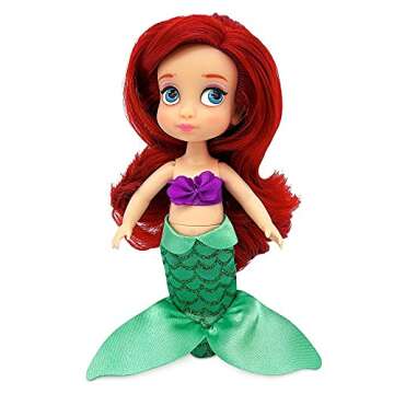 Disney Store Official Ariel Animators' Collection Mini Doll Play Set - The Little Mermaid - 5 Inches | Authentic Store Toy Figure | Includes Undersea Accessories | Suitable for Ages 3 and Up