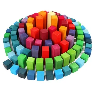 moderngenic Rainbow X-Large 100 Piece Building Blocks