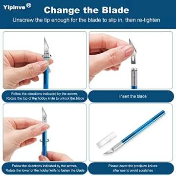 Yipinve Craft Knife Set 62PCS Precision Hobby Knife Kit
