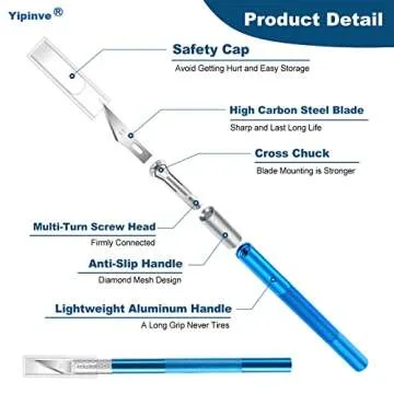 Yipinve Craft Knife Set 62PCS Precision Hobby Knife Kit