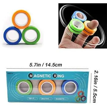 Sensory Fidget Toys Set 7 Pack. Stress Relief Relieve Anxiety Tools Bundle Figette Toys with Fidget Pad, Cube with Infinity, Magnetic Ring, Fidget Box Bulk Figit, Game for Kids Adults Kill Time