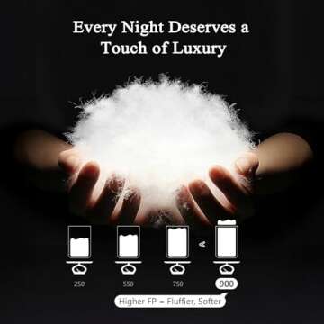 DWR Superior Luxury Feather Down Comforter Oversized Full/Queen Size, Ultra-Soft Rose-Silk Cotton-Blend Fabric, 750 FP All Season Medium Warmth Bed Duvet Insert(98"x98", White)