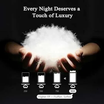 DWR Superior Luxury Feather Down Comforter Oversized Full/Queen Size, Ultra-Soft Rose-Silk Cotton-Blend Fabric, 750 FP All Season Medium Warmth Bed Duvet Insert(98"x98", White)