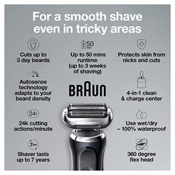 Braun Series 7 7085cc Flex Rechargeable Electric Shaver
