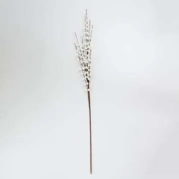 NOLAST 10 Pieces 29.5" Long of Artificial Flowers Faux Jasmine Fake Flower Pussy Willow Branches Stems for Vase Wedding Home Office Party Hotel Restaurant Decoration (White)