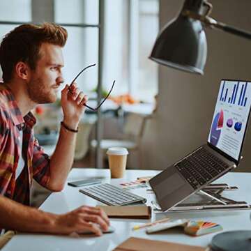 LIFELONG X-tend Adjustable Laptop Stand, Ergonomic, Portable, Compatible with Laptops and Tablets, 1...