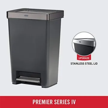 Rubbermaid Premier Series IV Step-On Trash Can 13 Gallon