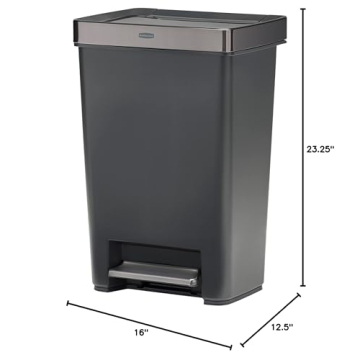 Rubbermaid Premier Series IV Step-On Trash Can 13 Gallon