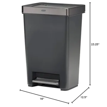Rubbermaid Premier Series IV Step-On Trash Can 13 Gallon